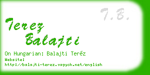 terez balajti business card